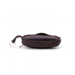 Porte-monnaie "grain de café" en cuir marron - 806