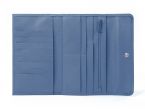 Compagnon en cuir bleu de prusse - 12 cartes de crédit - 290