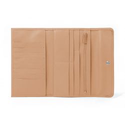 Compagnon en cuir caramel - 12 cartes de crédit - 290