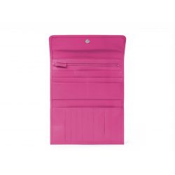 Compagnon en cuir fuchsia - 12 cartes de crédit - 290