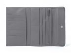 Compagnon en cuir gris - 12 cartes de crédit - 290