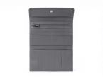 Compagnon en cuir gris - 12 cartes de crédit - 290