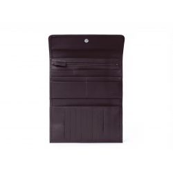 Compagnon en cuir marron - 12 cartes de crédit - 290