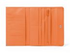 Compagnon en cuir orange - 12 cartes de crédit - 290