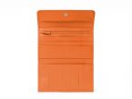 Compagnon en cuir orange - 12 cartes de crédit - 290