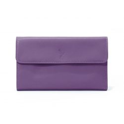 Compagnon en cuir violet - 12 cartes de crédit - 290