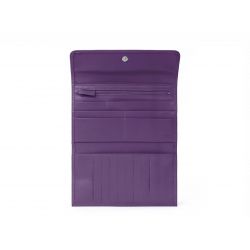 Compagnon en cuir violet - 12 cartes de crédit - 290