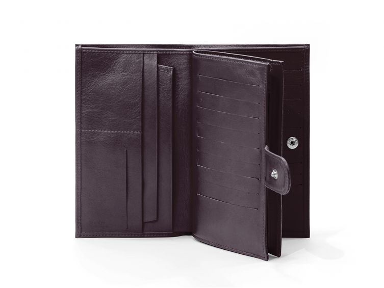 Compagnon portefeuille en cuir marron - 464