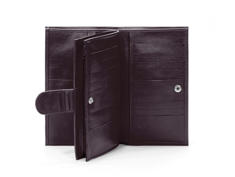 Compagnon portefeuille en cuir marron - 464