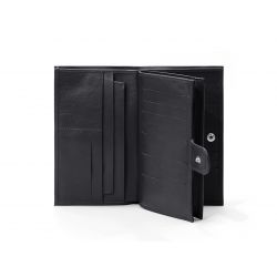 Compagnon portefeuille en cuir noir - 464
