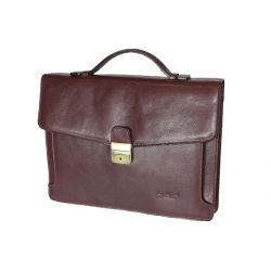 Serviette en cuir brun tannage végétal