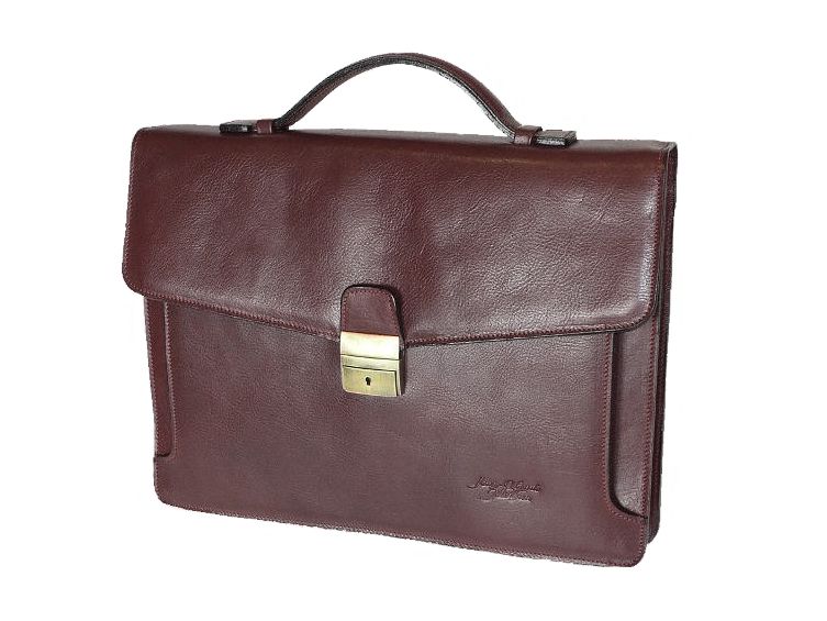 Serviette en cuir brun tannage végétal