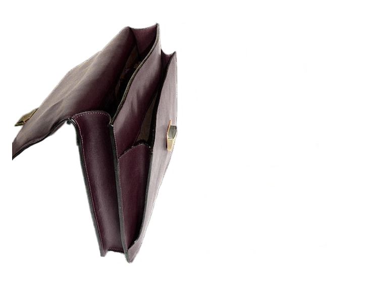 Serviette en cuir brun tannage végétal