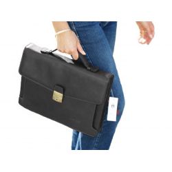 Serviette en cuir noir - 207