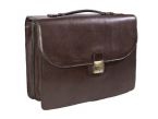 Grand cartable Dominique cuir marron 