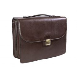 Grand cartable Dominique cuir marron 