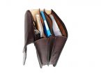 Grand cartable Dominique cuir marron 