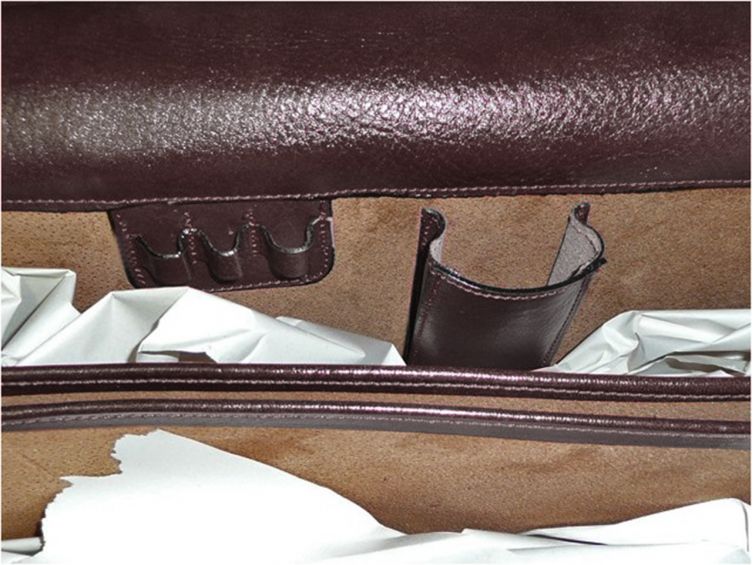 Grand cartable Dominique cuir marron 