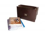 Grand cartable Dominique cuir marron 