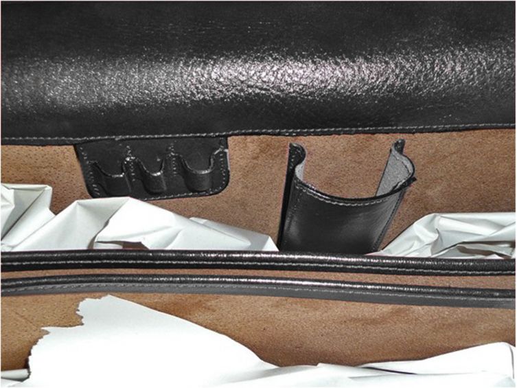 Grand cartable Dominique cuir noir
