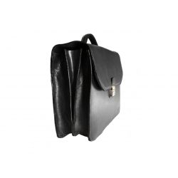 Grand cartable Dominique cuir noir