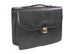 Grand cartable Dominique cuir noir