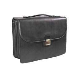 Grand cartable Dominique cuir noir