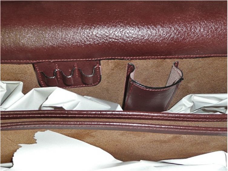 Grand cartable Dominique cuir cognac