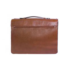 Grand cartable Dominique cuir cognac