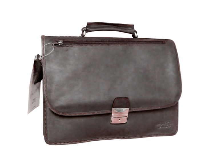 Cartable en cuir marron 248