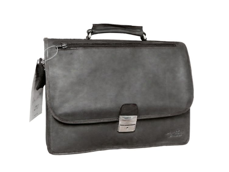 Cartable en cuir noir 248