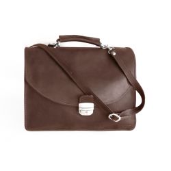 Cartable Cuir Nubuck Marron - 238