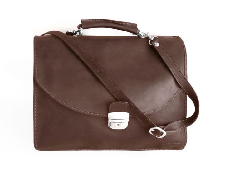 Cartable Cuir Nubuck Marron - 238