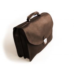 Cartable Cuir Nubuck Marron - 238
