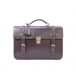 Cartable Cuir Lisse 2 soufflets 54180