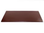 Grand sous-main cossu de bureau en cuir marron - 80x40 cm