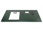 Sous-main cossu de bureau - XL - en cuir vert - 80x50 cm