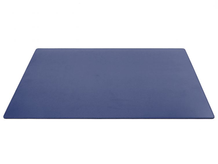 Grand sous-mains - en cuir bleu - 80x50 cm