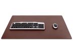 Grand sous-mains - en cuir marron - 80x50 cm