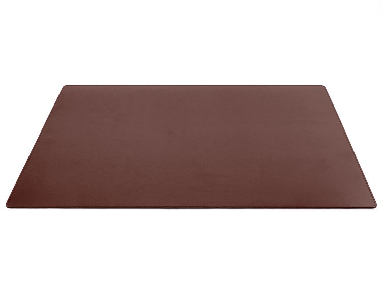 Grand sous-mains - en cuir marron - 80x50 cm