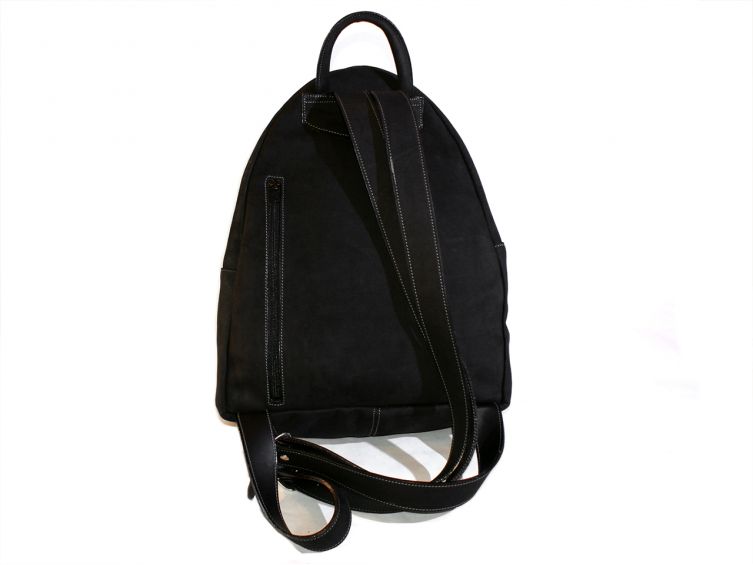 Sac à dos cuir nubuck noir Benoit 453