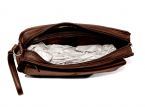 Sacoche en cuir gold avec dragonne