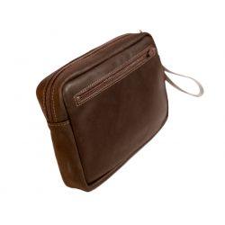Sacoche homme en cuir gold à main