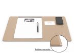 Sous-main cossu en cuir beige - standard - 50x34 cm 