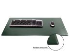 Grand sous-main cossu de bureau en cuir vert - 80x40 cm 