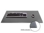 Sous-main cossu de bureau - XL - en cuir gris - 80x50 cm 