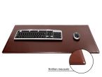 Sous-main cossu de bureau - XL - en cuir marron - 80x50 cm 