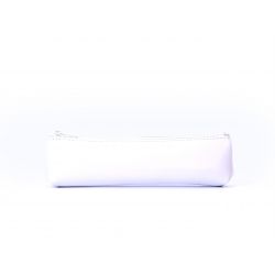Grande trousse triangle en cuir blanc