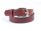 Ceinture cuir marron clair, boucle fer à cheval 4029