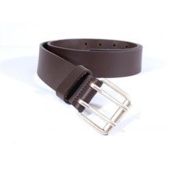 Ceinture homme en cuir marron double perforation 4007 M